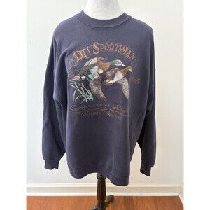 Marathon Apparel Ducks Unlimited DU Sportsman Men's Sweatshirt XL Blue Graphic
